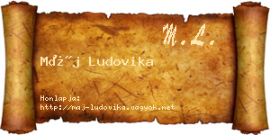 Máj Ludovika névjegykártya
